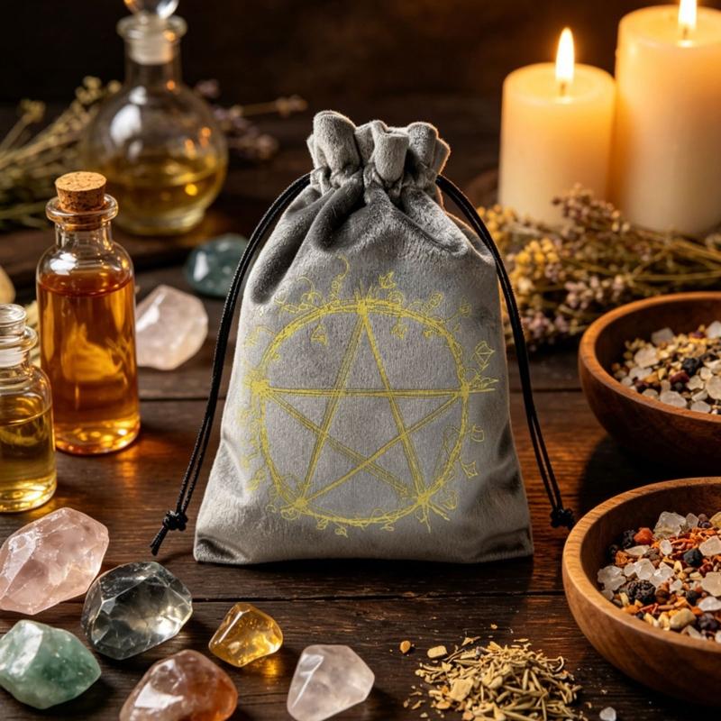 Divinations Tarots Card Dices Bag Small Wedding Bag Table Oracles Cards Game Bag Jewelry Storage Drawstring Tarots Bag