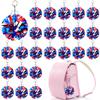 24 Pcs Cheer Pom Pom Keychain Cheerleader Gift Cheering Keyring Camp Team Gift For Many Sports Activities