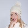 Women's Autumn Winter Plush Knitted Soft Rabbit Wool Hat Warm Beret