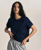 BORN TO WIN W Silver B Basic T-Shirts [Navy]