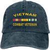 Vietnam Combat Veteran Hat Adjustable Cowboy Baseball Cap For Men Women Trucker Cap