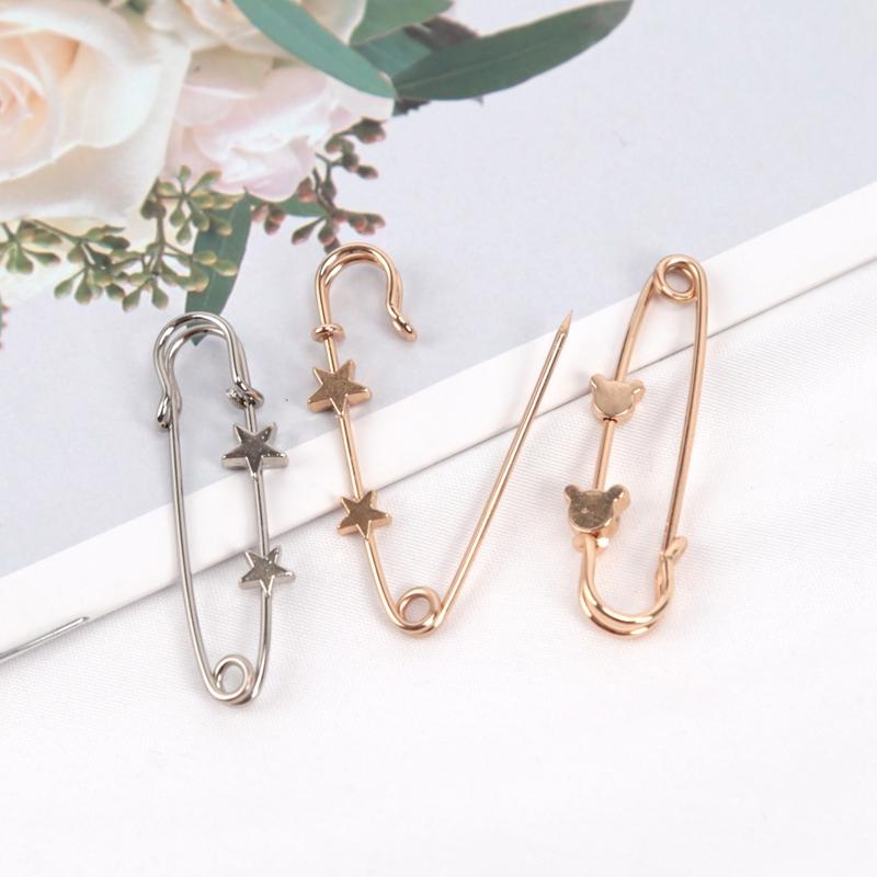 Simple Waist Tighting Pin Women Brooch Buckles Suit Vintage Trendy Jeans Fixed Suit Clothing Waist Clip Lady Safety Pins Jewelry