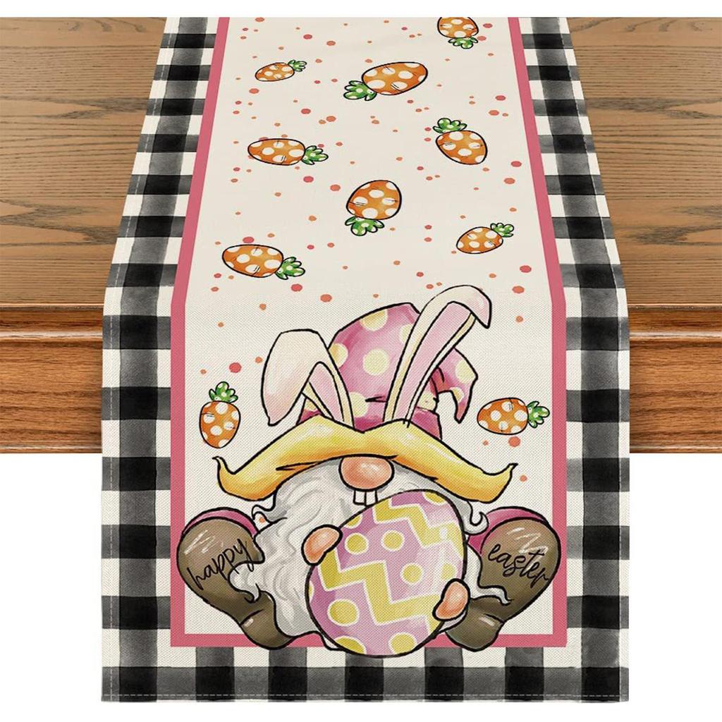 Cheap Easter Table RunnerHappy Easter Linen Table RunnersTable