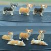 Mini Corgi Harz Puppe Ornament Auto Zubehör Cartoon Dekoration Auto Innen Nettes Geschenk Exquisite Welpen Hause Desktop
