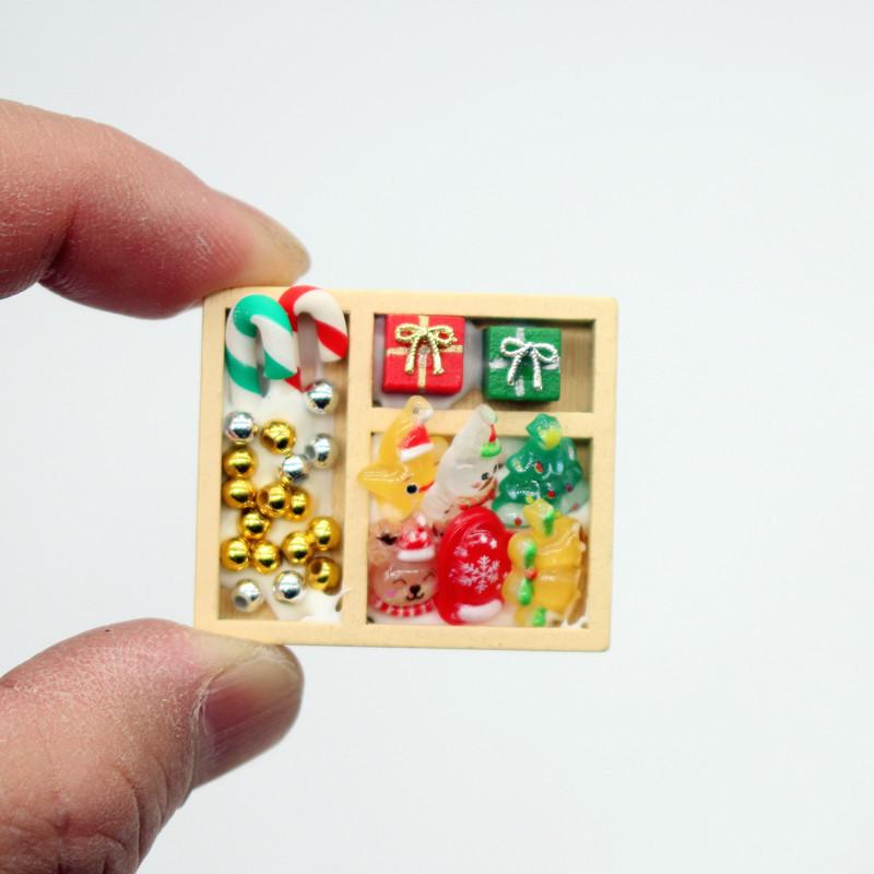 1 Set Mini Hanging Tree Model Dollhouse Colourful Candy Christmas Gift Box Miniatures Holiday Decoration Doll Accessories