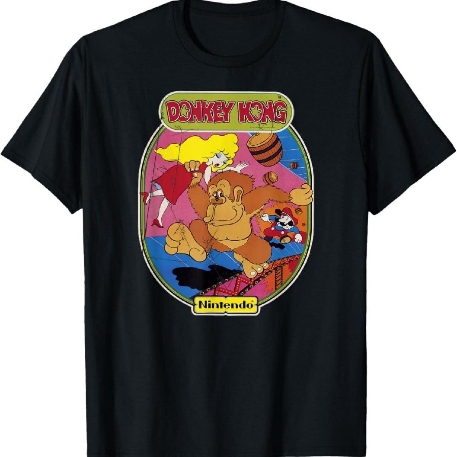 Nintendo Donkey Kong Mario Retro Art Graphic T-Shirt T-Shirt S