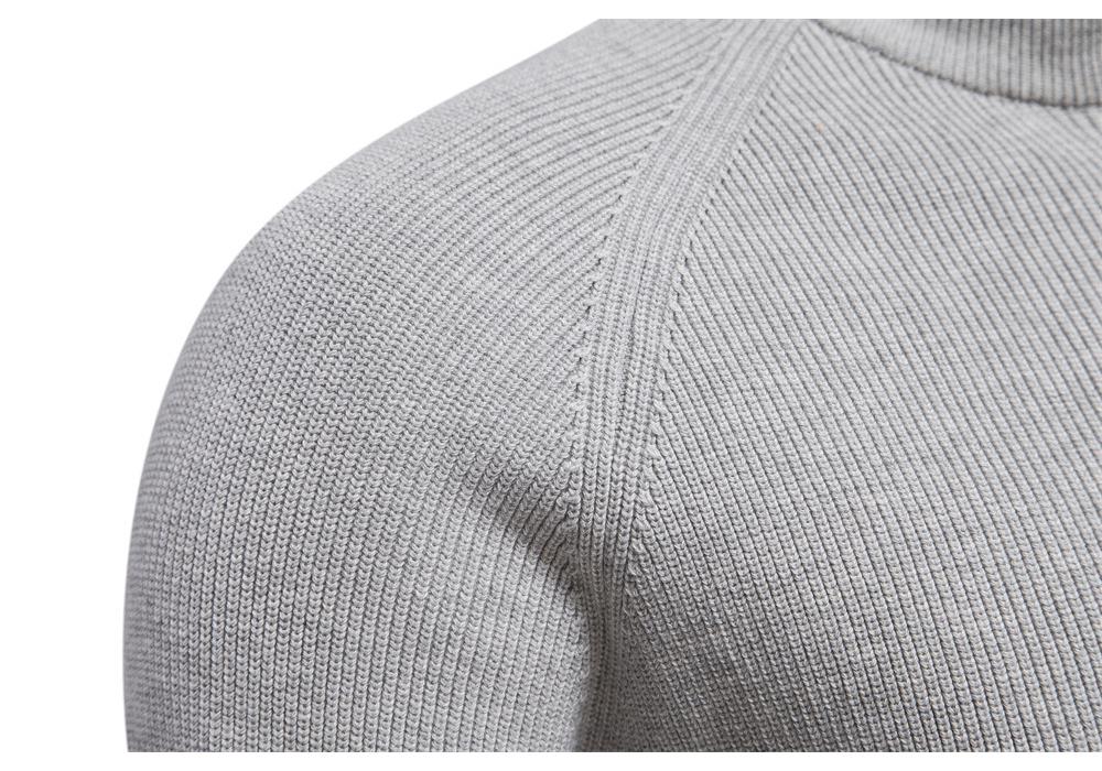 Pull Polyvalent pour Homme à Fermeture Éclair et Col Montant - Couleur Unie - Tendance Automne/Hiver à Manches Longues Style Européen