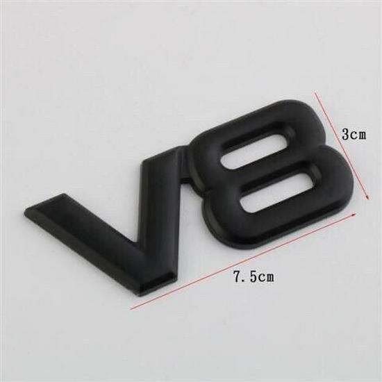 3D Metall V8 Bilmärke Bakre Dekal