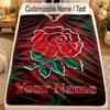 Flannel BlanketEngland Rugby Custom Name Text Personalized Soft Warm Throw Blanket Home Decor Gift