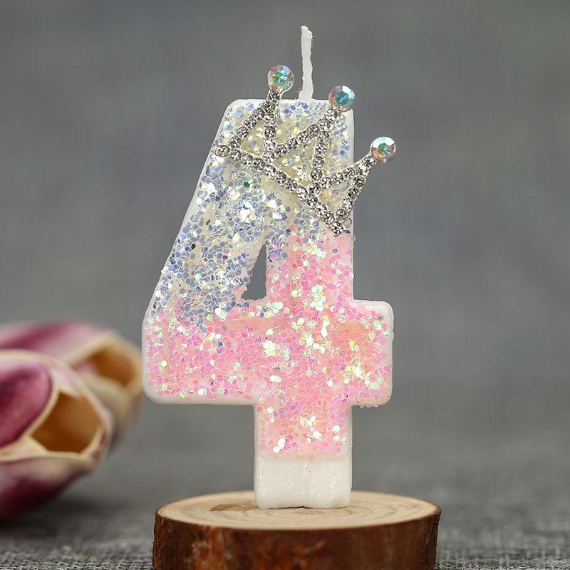 Pink Birthday Number Cake Candles, Fun Inspiration Pink Crown Cake Decorations, Birthday Decorations, Birthday Supplies, Party Supplies