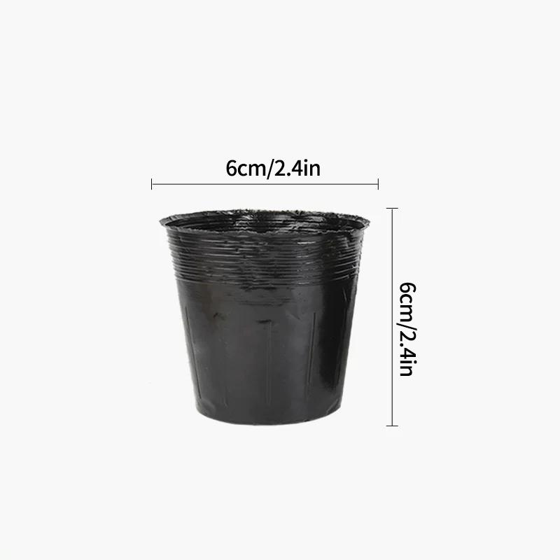 10/30/50/100pcs Plastic Black Seedling Nursery Pots Planting Pot Transplant Breathable Cup Grow Bag Garden Seedling Planting Cup 10pcs