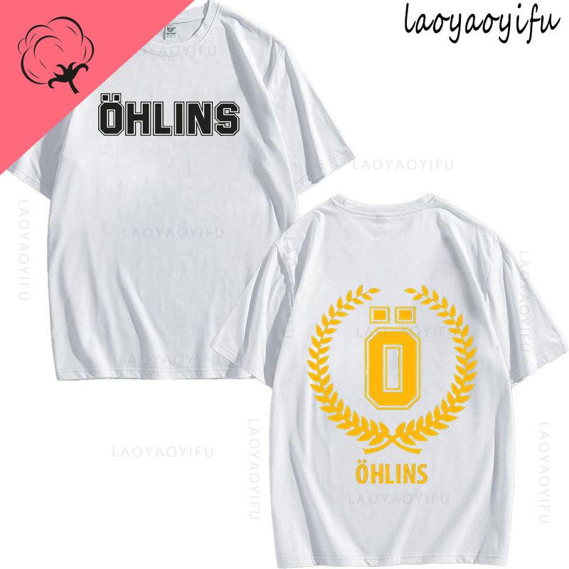 Ohlins Thema 100% Baumwolle Sommer Mode Herren O-Ausschnitt T-Shirt Hipster Herren T-Shirt Streetwear Oberteil Federung Auto Motorrad Sport Rennen
