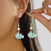 Colorful Dopamine Red Starfish Cartoon Fish Dangle Earrings For Women Beach Metal Scallop Beaded Long Earring Vacation Jewelry