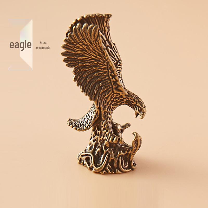 

Retro Solid Brass Soaring Eagle Desk Ornament