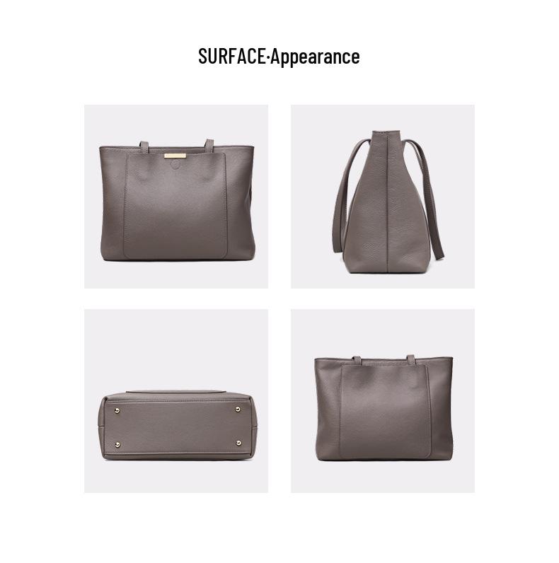 Women's 2025 Winter Fashion Genuine Leather Versatile Shoulder Tote Bag
