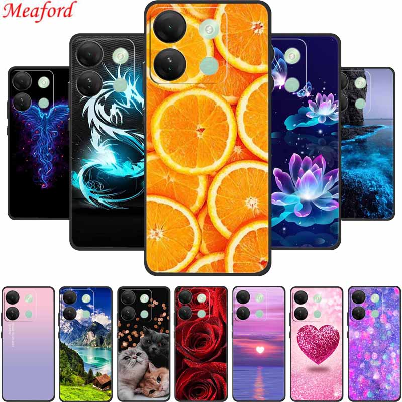 For Infinix Smart 7 HD Plus Case Black Silicone Soft Back Cover Case For Infinix Smart 7 Plus HD Phone Case Smart7 HD 7Plus Capa