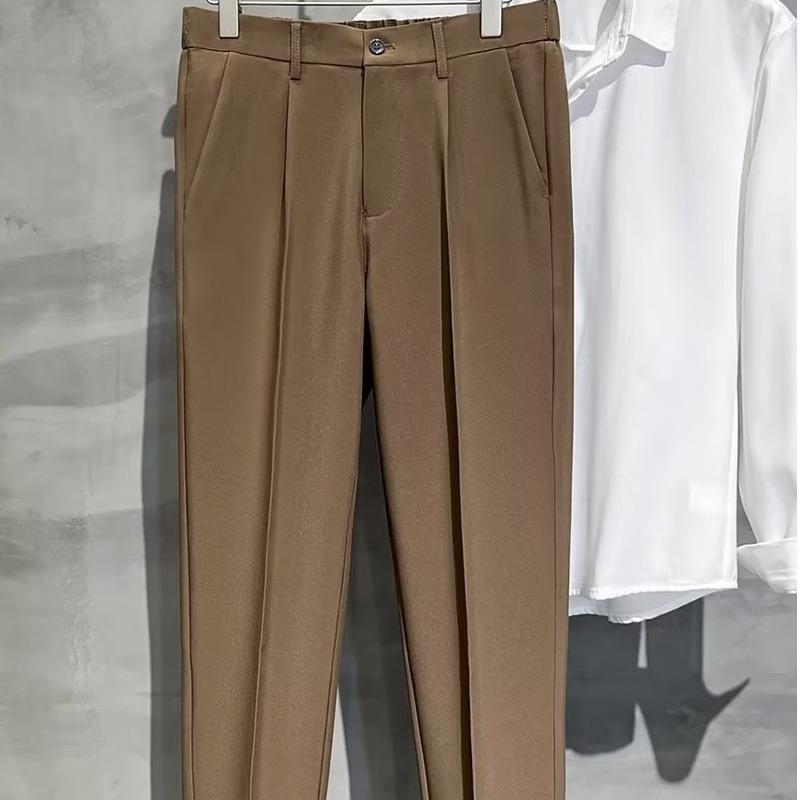 

Черные мужские повседневные прямые брюки — модные, универсальные, свободного кроя для весны и осени 2XL коричневый