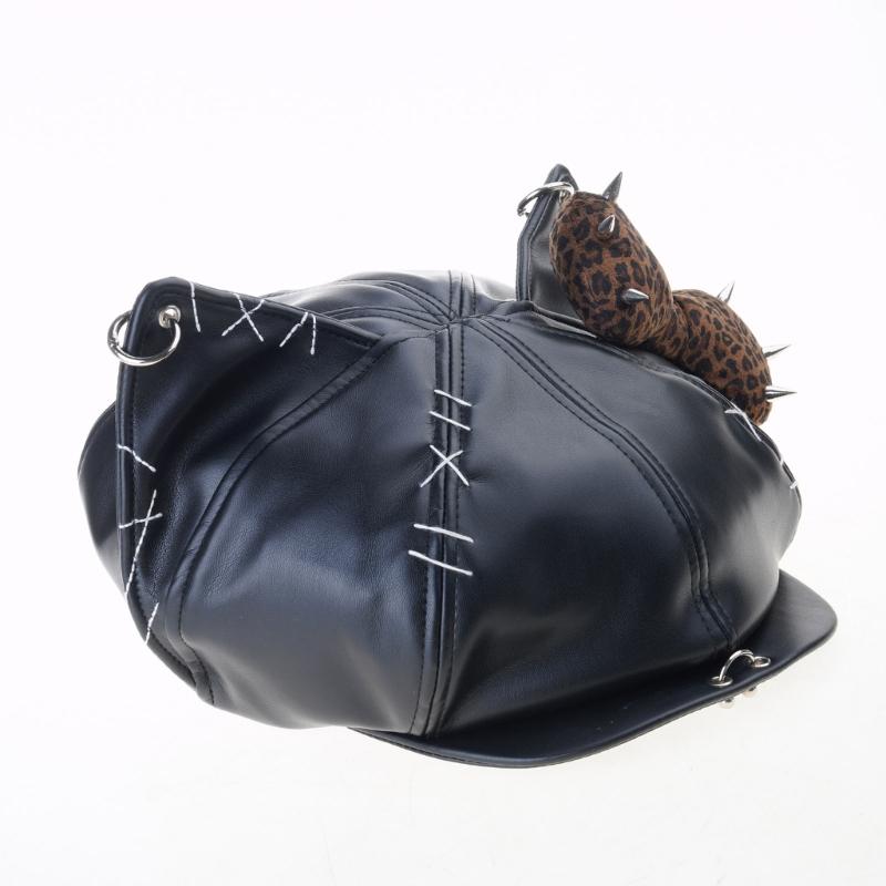 Rivet Studded Beret Hat for Lady Girl Fashion 2000s Octagonal Hat Driver Hat Girl Skull Caps All Matching Rocker Hat