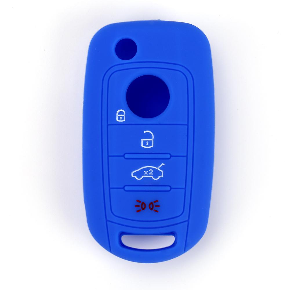 Silikon Klapp Auto Schlüsselhülle Abdeckung Schale für FIAT Tipo Toro Nuovo Freedom 500X Doblo Argo Grazie Protector Keyless Fernbedienung Zubehör