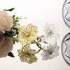 Metal Hollow Flower Rhinestone Napkin Ring for Home and Restaurant Table Decor