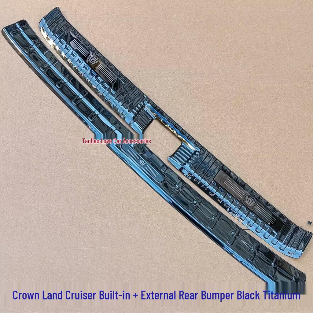 Rear Bumper Guard & Step for 2022-2024 Highlander, Crown Lu Fang Stainless Steel Trunk Protector