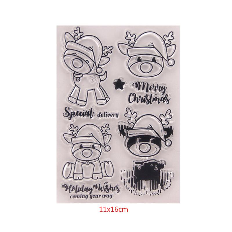 Buy Christmas Transparent Clear Stamp Seal Sheet DIY Scrapbooking Album ...