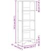 Bookshelf Sonoma Oak 50 x 31 x 137.5 cm Particleboard