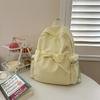 Lightweight Solid Color Backpack Travel Backpack Large Capacity Student Schoolbag