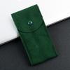 3 colors Portable Watch Bag Gift Shock-proof Press Button Short Velvet Snap Watch Packing Pouch green single storage box