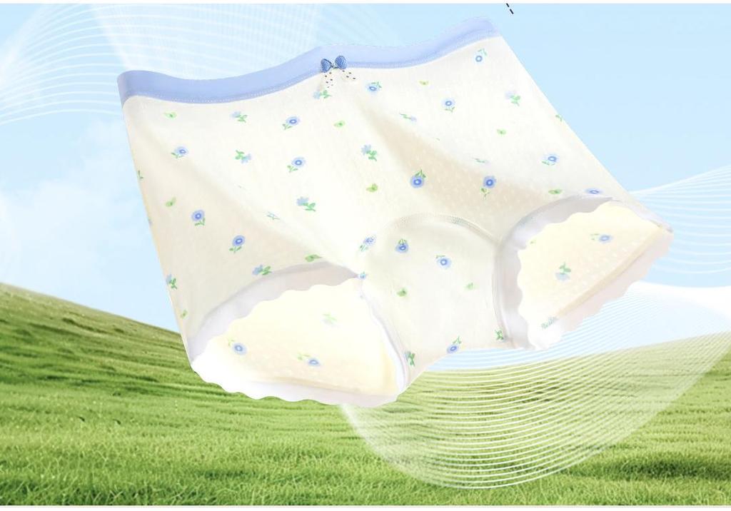 Summer Ice Silk Antibacterial Girls' Underwear - Individually Packaged Briefs