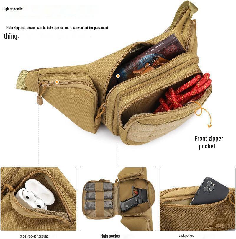 Unisex Multifunctional Outdoor Waist Bag for Sports and Storage