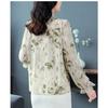 Stylish High End Loose Blouse Long Sleeve Chiffon Top Trendy and Elegant for Autumn Spring Versatile Tummy Cover