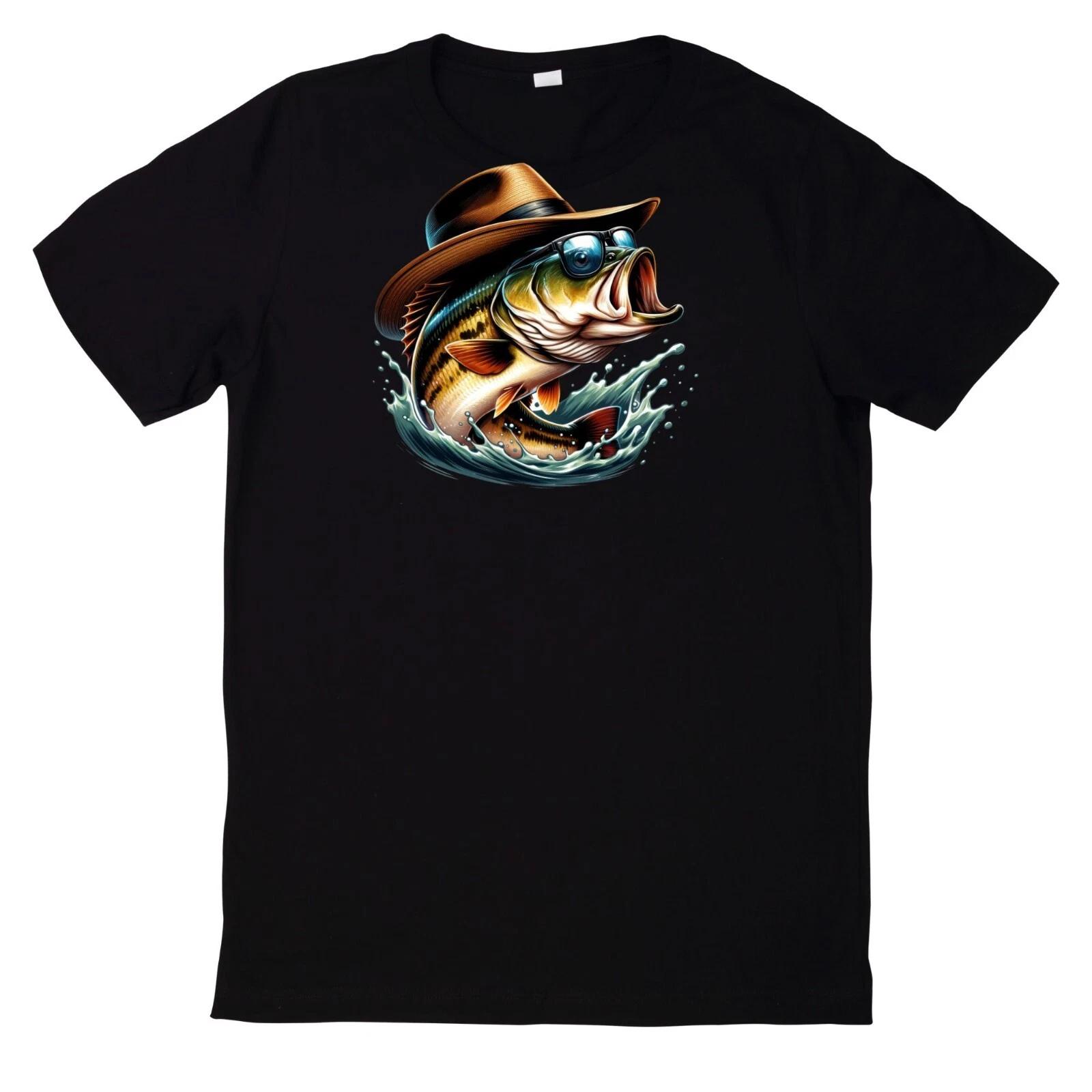 T-Shirt Lustiges Angler Fisch Motiv M