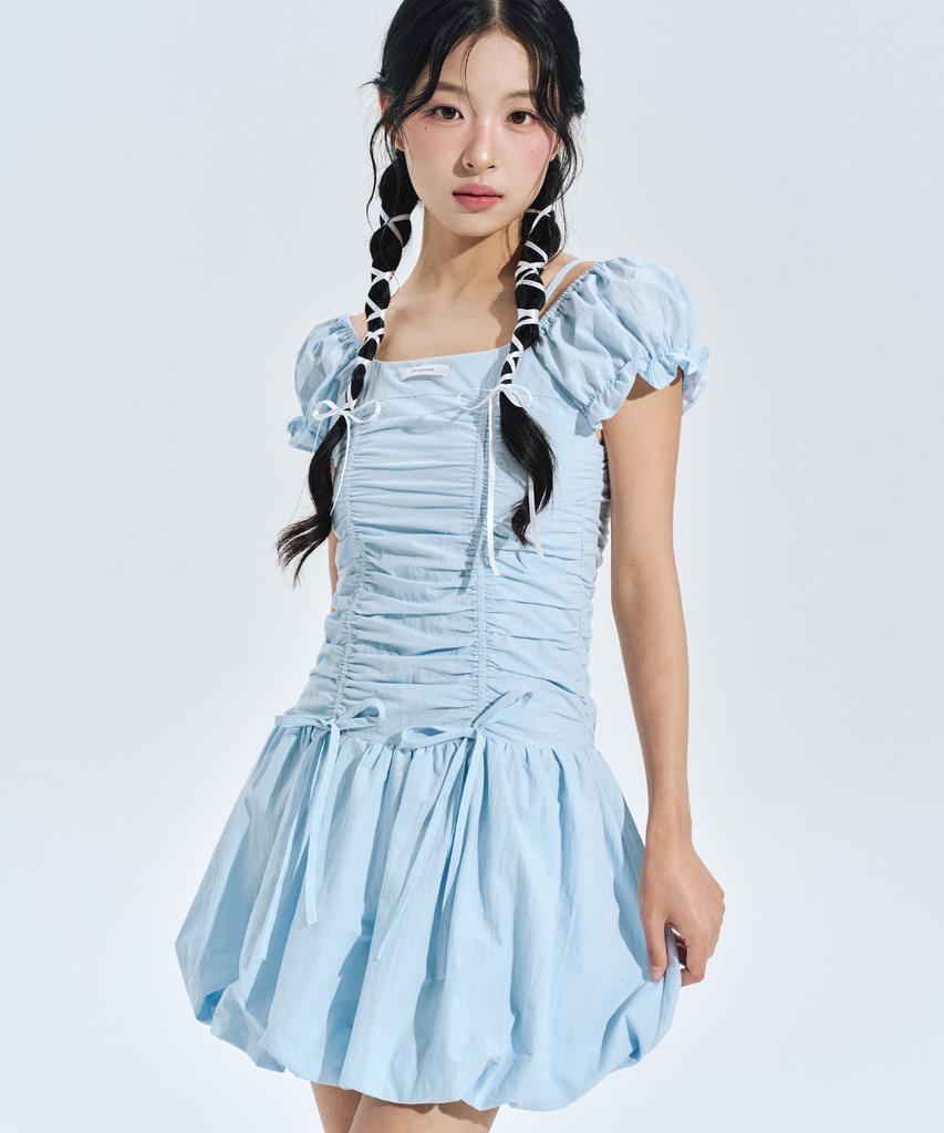 Zero Planet Bella Smoking Balloon Dress Blue