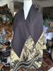 Women's Black & Grey Ethnic Jacquard Shawl with Tassels - Autumn/Winter Warm Travel Cape