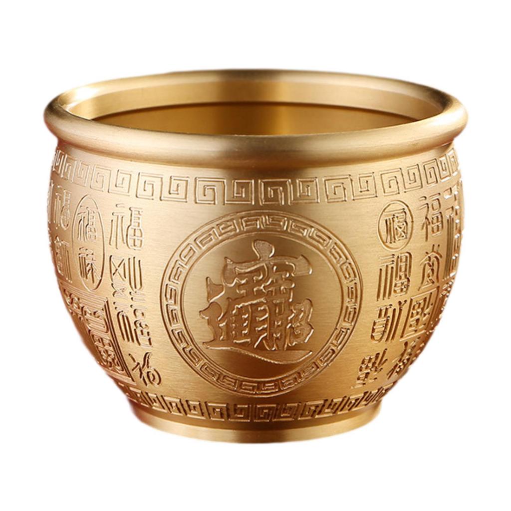Chinese Treasure Bowl Decorative Feng Shui Decor for Farmhouse Desktop Shelf