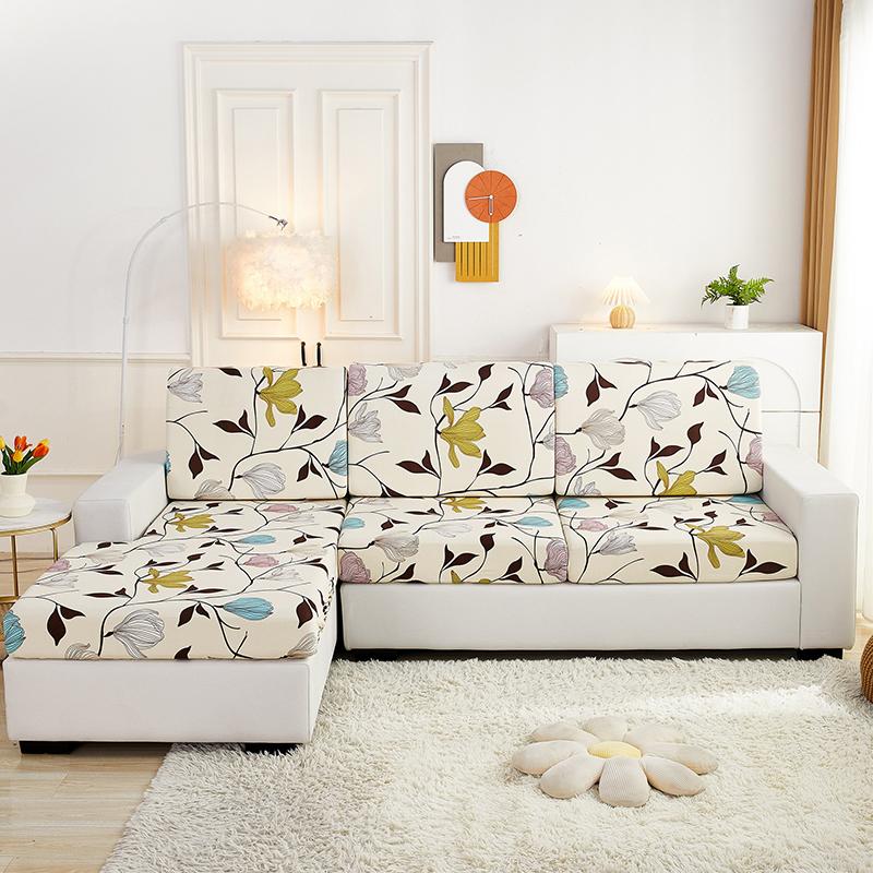 Stretch Sofa Seat Cushion Cover Furniture Protector Slipcover Sofa Covers for Living Room Soft Flexibility with Elastic Bottom