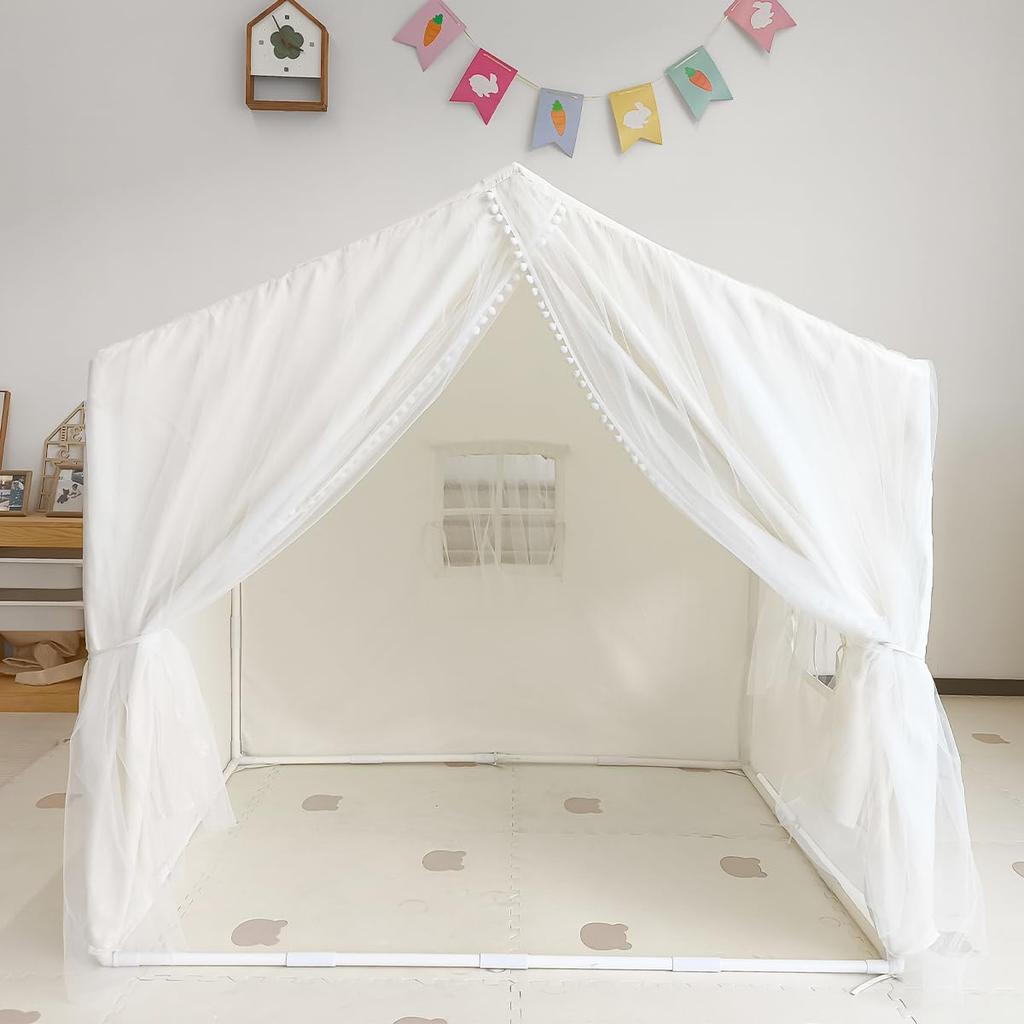 LEJUMP Kids' Tent, Indoor Garden Tent, Teepee Style, Portable, Lightweight, Easy Assembly, Breathable, Secret Base for Kids, Birthday or Christmas