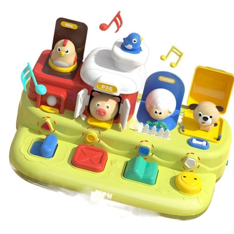 Kids Vocal Farm Music Hide and Seek Popup Montessori Early Education Exercise  Intellectual Development Toys Birthday Present