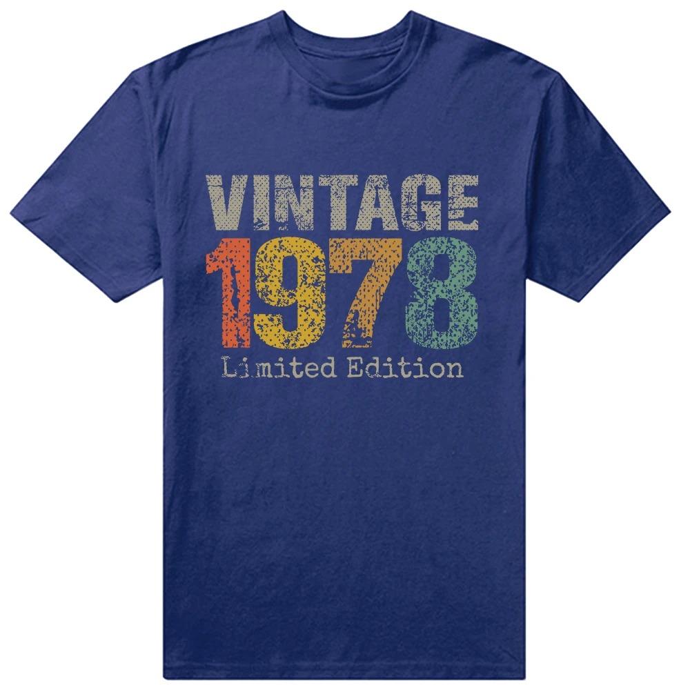 Original Vintage 1978 Retro Est 1978 Edition T Shirts Summer Graphic Cotton Streetwear Short Sleeve Birthday Gifts T-shirt