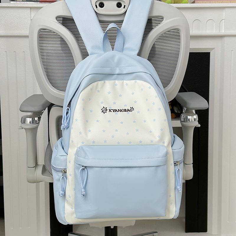 Schoolbag Korean high-value large-capacity lightweight backpack school bag school bag cute student contrasting color backpack