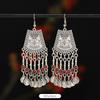 Retro Exotic Ancient Silver Coins Tassel Earrings Women's Long Personalized Earrings Niche Earrings