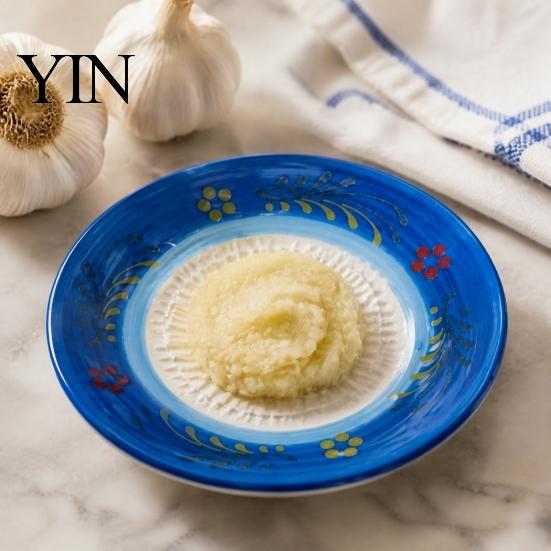 Ceramic Kitchen Gadget Garlic Grater Plate, Manual Grinding Tool for Ginger Spice, Grinder Plate Non-Stick Fruits Vegetables, Multifunctional