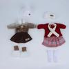 1 Set 1/6 Doll  Outfit Kit 30Cm Doll Clothes Pretty Dress Hat Winter Coat Girl Toy Gift Doll Accessory No Shoes And Doll