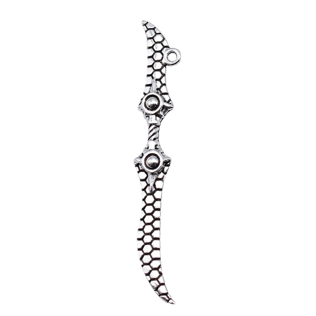 Anime Charms Multi Color Medieval Sword Pendants For Fantasy Warrior Themed Jewelry