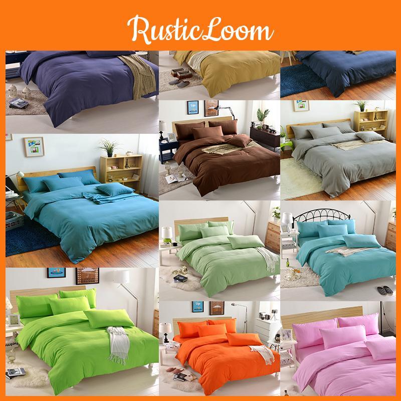Hypoallergenic Pure Color Bedding Set With Soft And Breathable Fabric