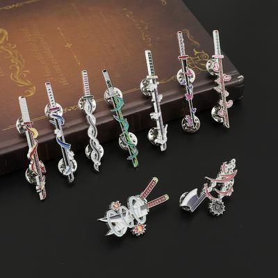 Demon Slayer Kochou Shinobu Anime Character Metal Enamel Pin Brooch Jacket Accessory Gift for Fans