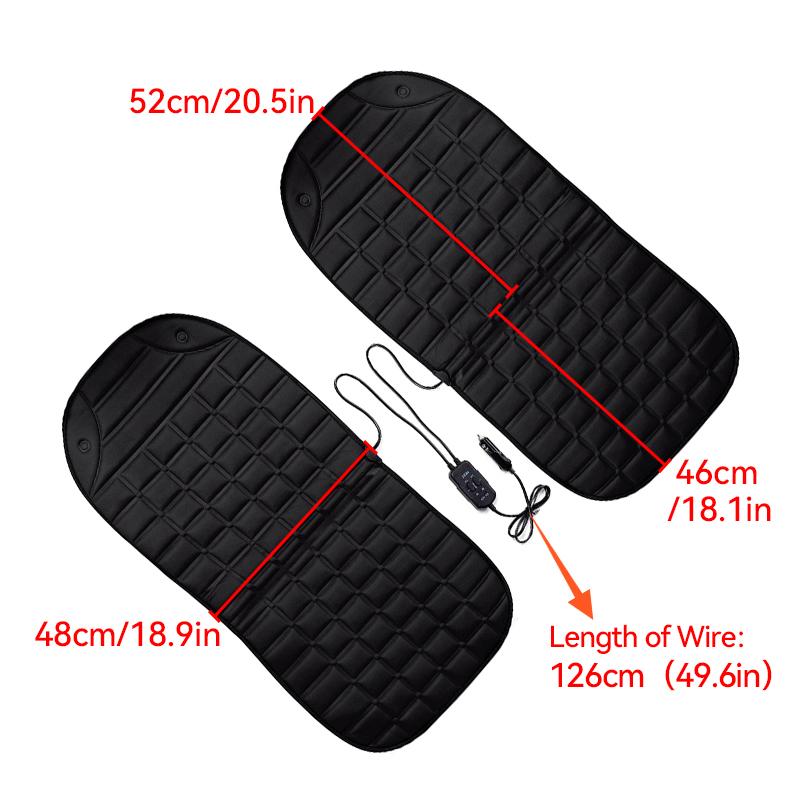 12V Universal Car Heated Seats Winter Seat Heater Car Seat Heating Cushion Covers Car Electric Heated Seat Car Winter Pad