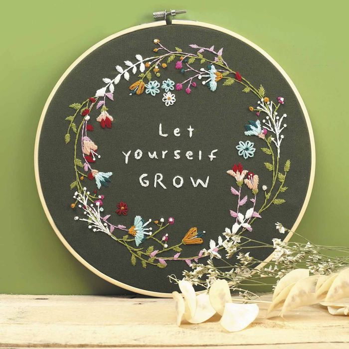 Kit broderie décorative végétale