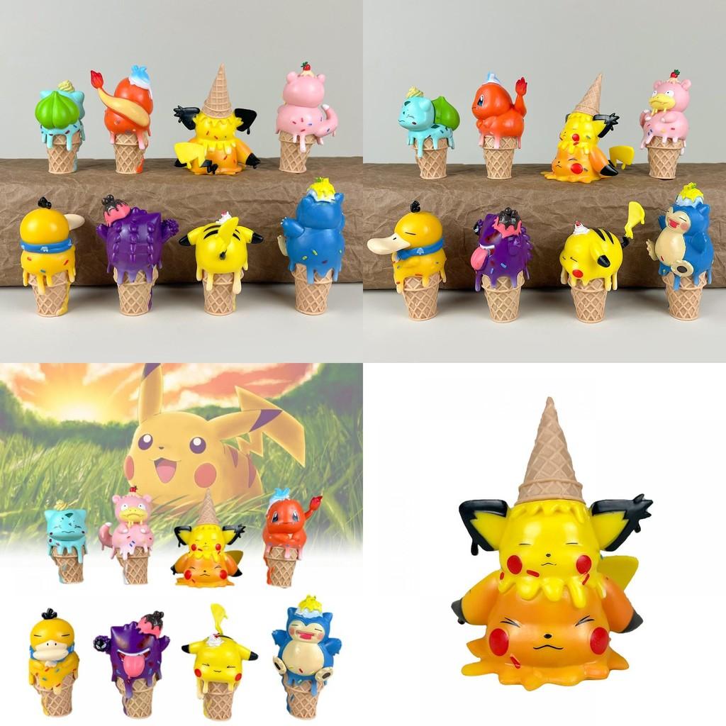 Süßer Pikachu-Eistüten-PVC-Figur Charmantes Sammlerstück für Fans